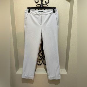 Light grey cropped cuffed pants